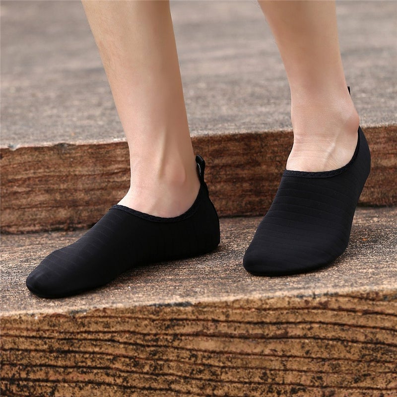 WateLves Womens and Mens Kids Water Shoes Barefoot Quick-Dry Aqua Socks for Beach Swim Surf Yoga Exercise (TW.Black, L) - Image 5